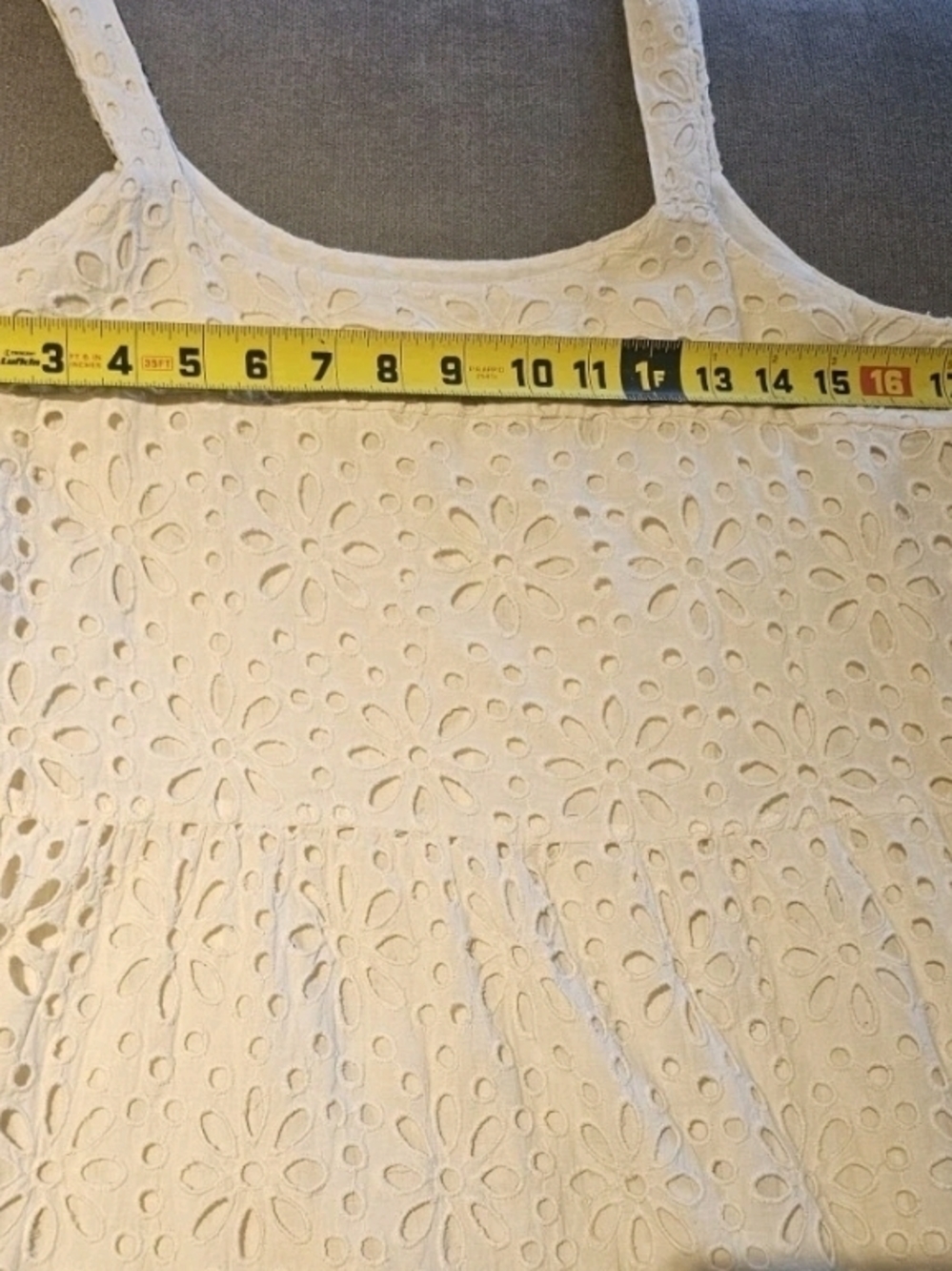Jen’s Pirate Booty Flower Power Eyelet Lace Maxi Dress | Cream Size M - Picture 12 of 13